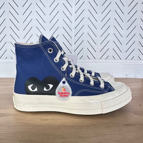 ✨Converse Chuck 70 Hi Comme Des Garçons Sz 6 Men's Shoes Sneakers Blue A08794C✨ - Picture 6 of 10